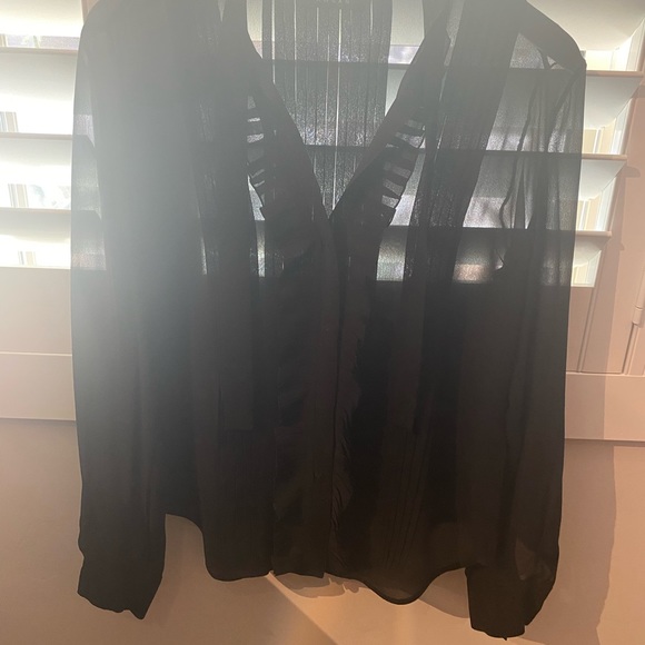 Francisco Rosas Black Silk Tuxedo Shirt - Picture 2 of 4
